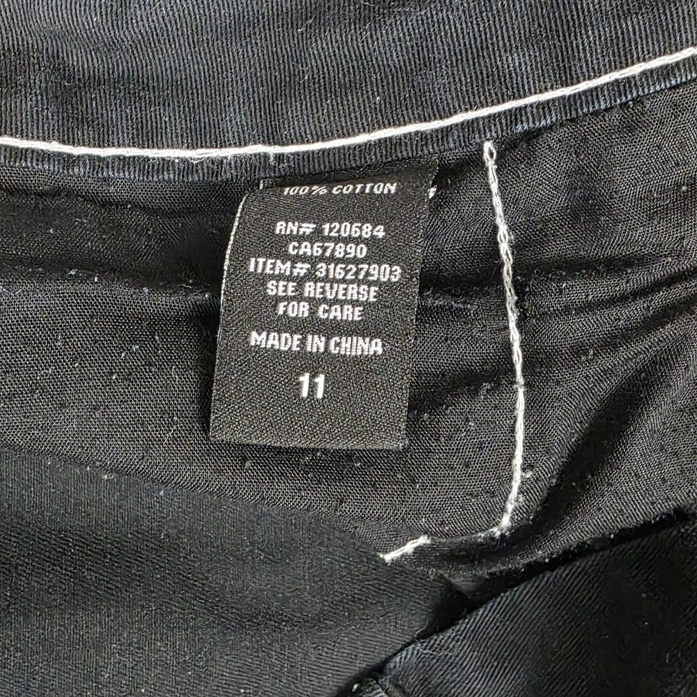 Hot Topic Pants Womens 11 Black Cargo Flare Stars Emo Skater Gothic Punk Rare - Picture 8 of 9
